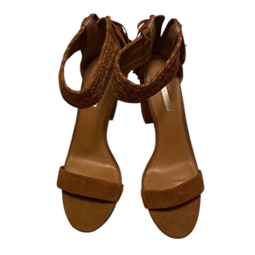 BCBGeneration tan suede heels, size 8